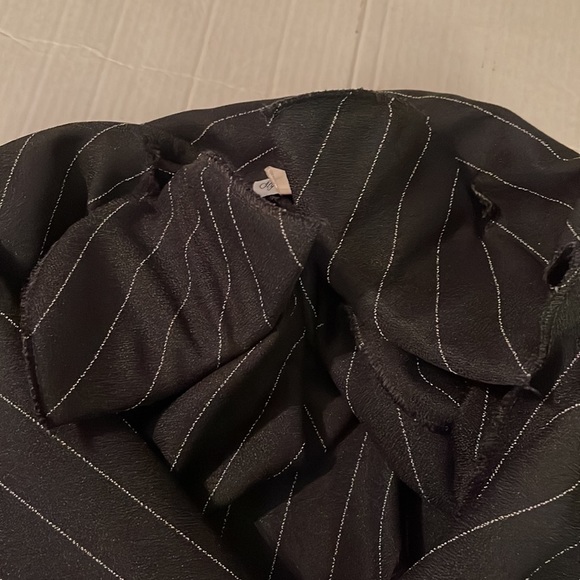 ⏳♻️ Style Setter Fashions Black with White Pinstriped Vintage Blazer size 20W - Picture 6 of 8